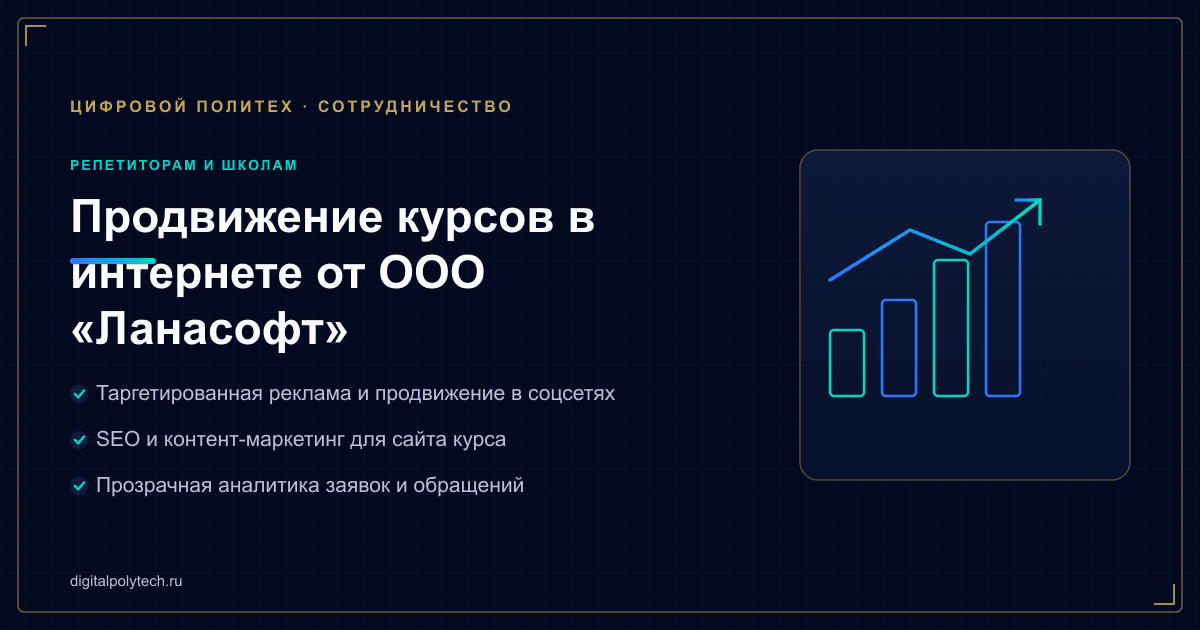 Продвижение через ООО «Ланасофт» в сети Интернет